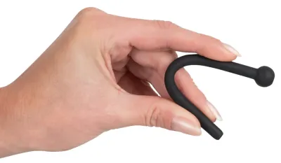 Dutý silikonový dilatátor do močové trubice Mystim, černý, 11,8 cm - obrázek 6