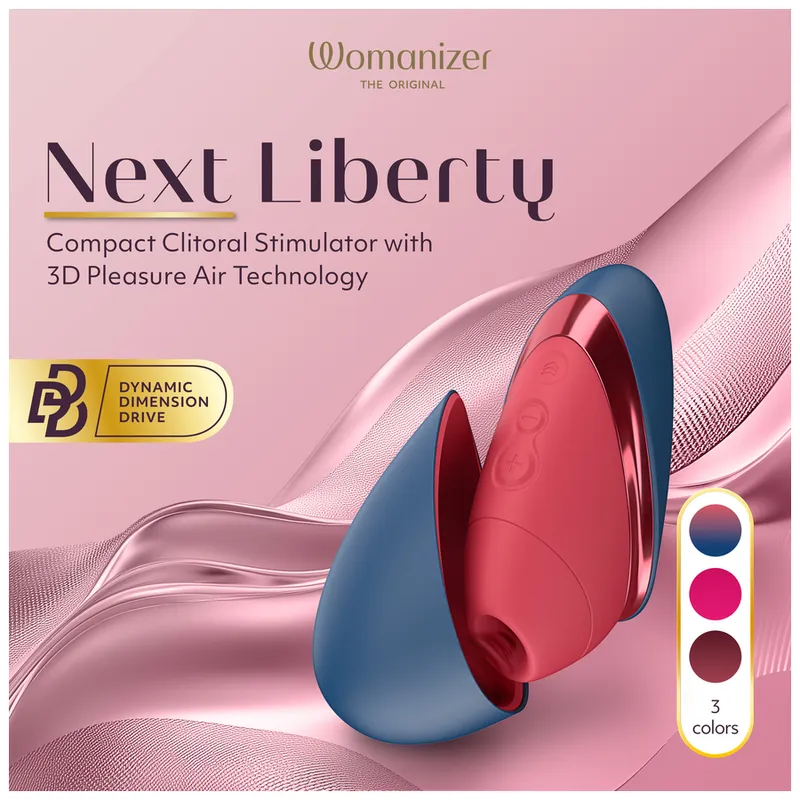 Tlakový stimulátor klitorisu Womanizer Next Liberty, modro-červený - obrázek 4