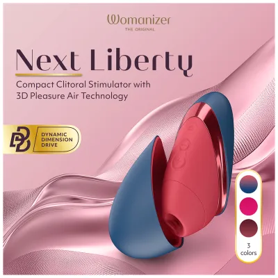 Tlakový stimulátor klitorisu Womanizer Next Liberty, modro-červený - obrázek 4