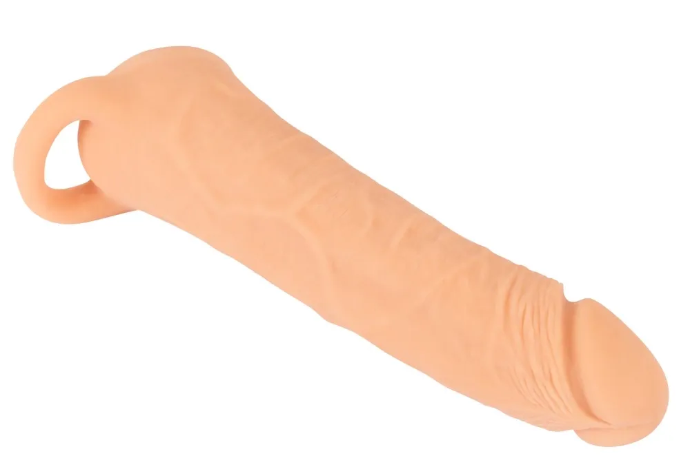 Návlek na penis a masturbátor 2 v 1 Nature Skin Large, TPE, 18,5 cm - obrázek 3