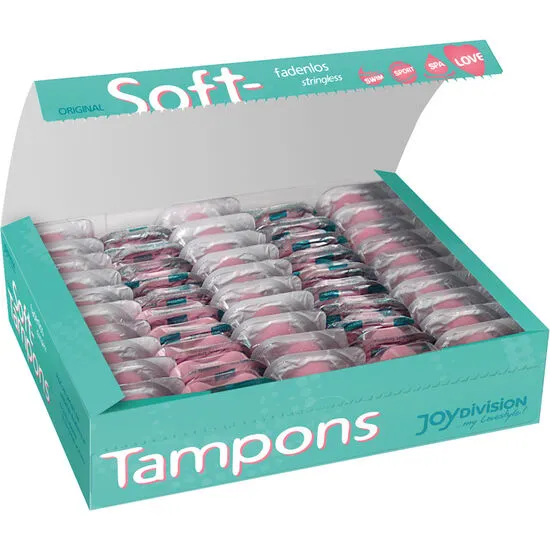 Houbové tampony bez šňůrky Joydivision Soft-Tampons Original Mini, 50 ks