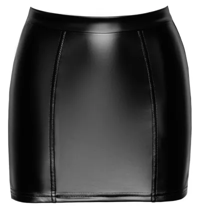 Minisukně Noir Orgia, wetlook s krajkou a šněrováním, černá, S - obrázek 7