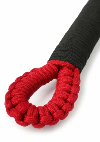 Důtky s uzly Taboom Knot Flogger z umělé kůže, 45 cm, černé - obrázek 4