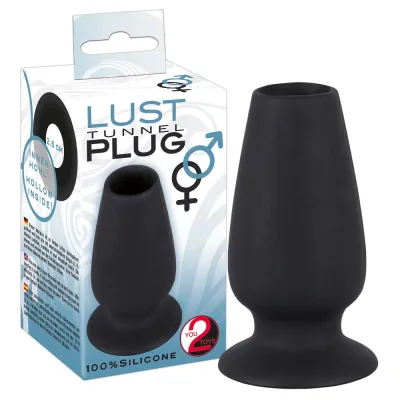 Dutý anální kolík You2Toys Lust Tunnel Plug M, silikon, černý, 10 cm - obrázek 8