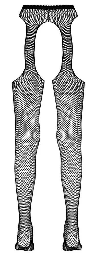 Síťované punčocháče Cottelli LEGWARE Sex Tights v podvazkovém stylu, S/M, černé - obrázek 7