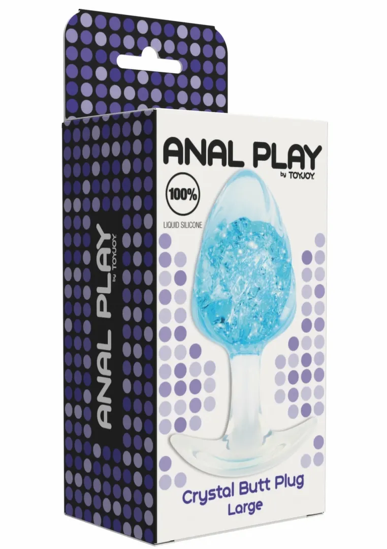 Silikonový anální kolík ToyJoy Crystal Large s krystalem, černý, 10,5 cm - obrázek 2