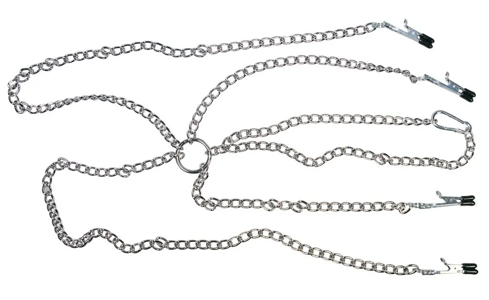 Řetízkový postroj se svorkami You2Toys, nastavitelný, kov, 60 cm - obrázek 2