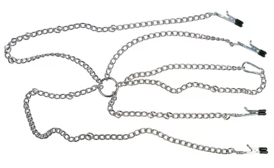 Řetízkový postroj se svorkami You2Toys, nastavitelný, kov, 60 cm - obrázek 2