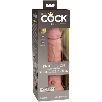 Realistické silikonové dildo King Cock Elite s přísavkou, 20,3 cm, světlé - obrázek 5
