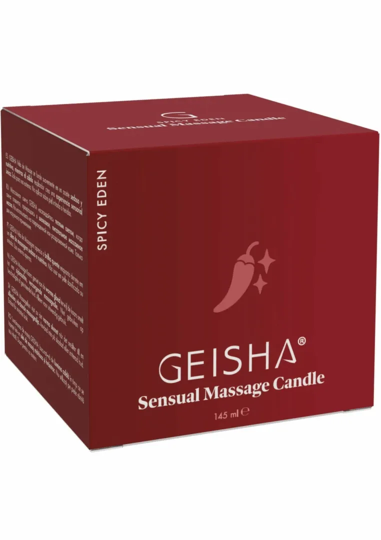 Masážní svíčka GEISHA Sensual Massage Candle s bambuckým máslem, 145 ml