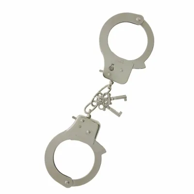 Kovová pouta Dream Toys Metal Handcuffs s pojistkou, leštěná, stříbrná - obrázek 2