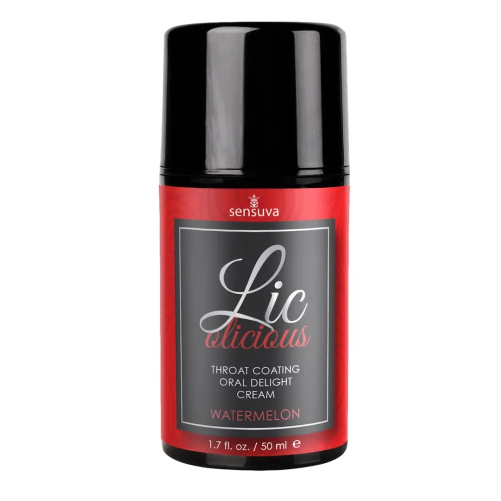 Sensuva Lic-o-licious, jedlý krém na orální sex s příchutí melounu, 50 ml