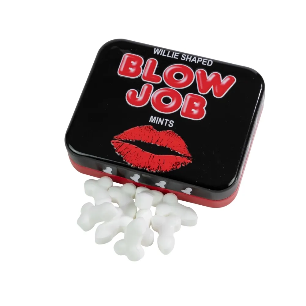 Mátové bonbony bez cukru Spencer & Fleetwood Blow Job v plechové krabičce