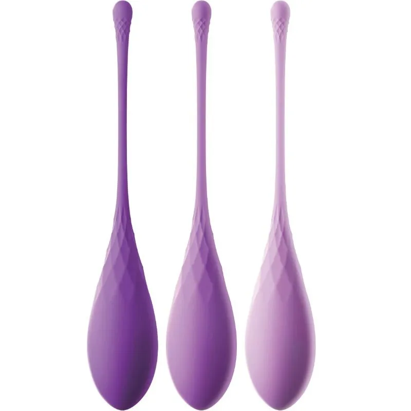 Venušiny kuličky Fantasy For Her Kegel Train-Her, silikonová sada 3 ks
