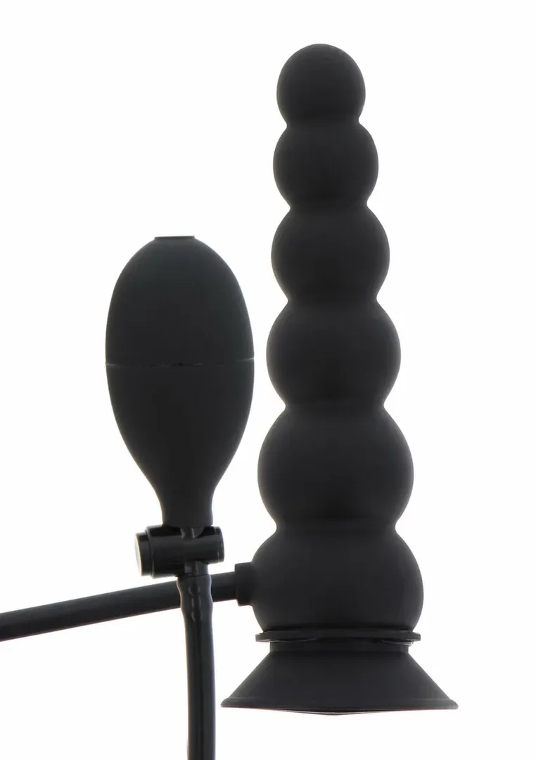 Nafukovací anální kolík s přísavkou Hidden Desire Inflatable Suction Plug Expert, černý - obrázek 5