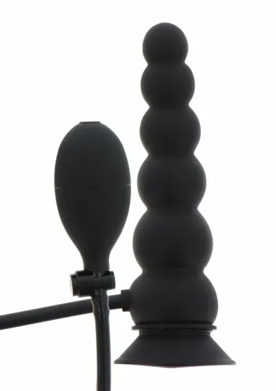 Nafukovací anální kolík s přísavkou Hidden Desire Inflatable Suction Plug Expert, černý - obrázek 5