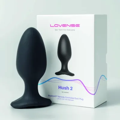 Vibrační anální kolík Lovense Hush 2 L ovládaný aplikací, 57 mm, silikon, černý - obrázek 9