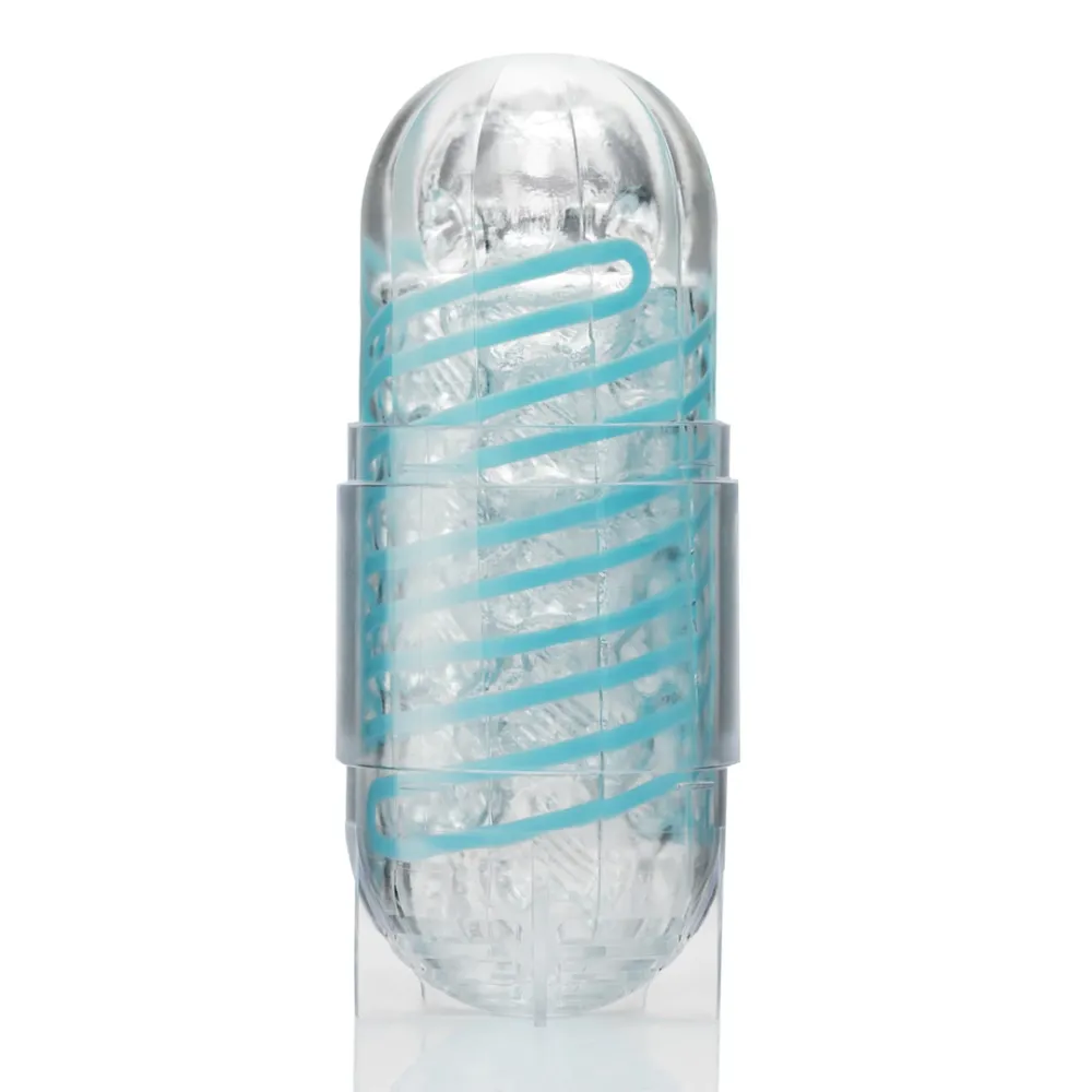 Masturbátor TENGA Spinner 01 Tetra s geometrickou strukturou, průhledný