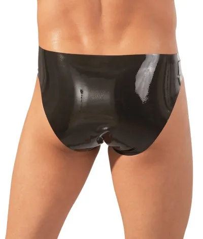 Pánské latexové slipy Blackstyle s otvorem vpředu, černé, S-L - obrázek 3