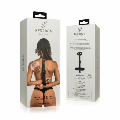 Pouta na tělo EasyToys z umělé kůže, nastavitelný obojek a pouta na zápěstí - obrázek 3