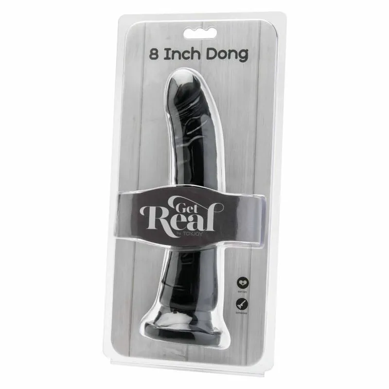 Realistické dildo Get Real, 20,5 cm, černé - obrázek 2