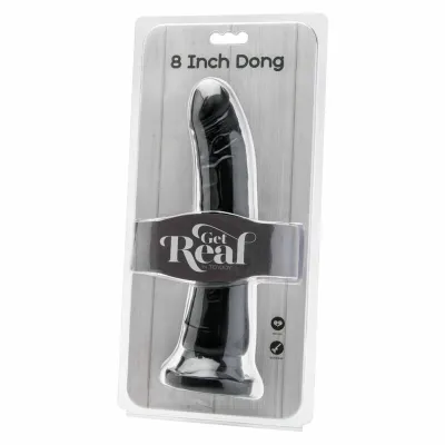 Realistické dildo Get Real, 20,5 cm, černé - obrázek 2