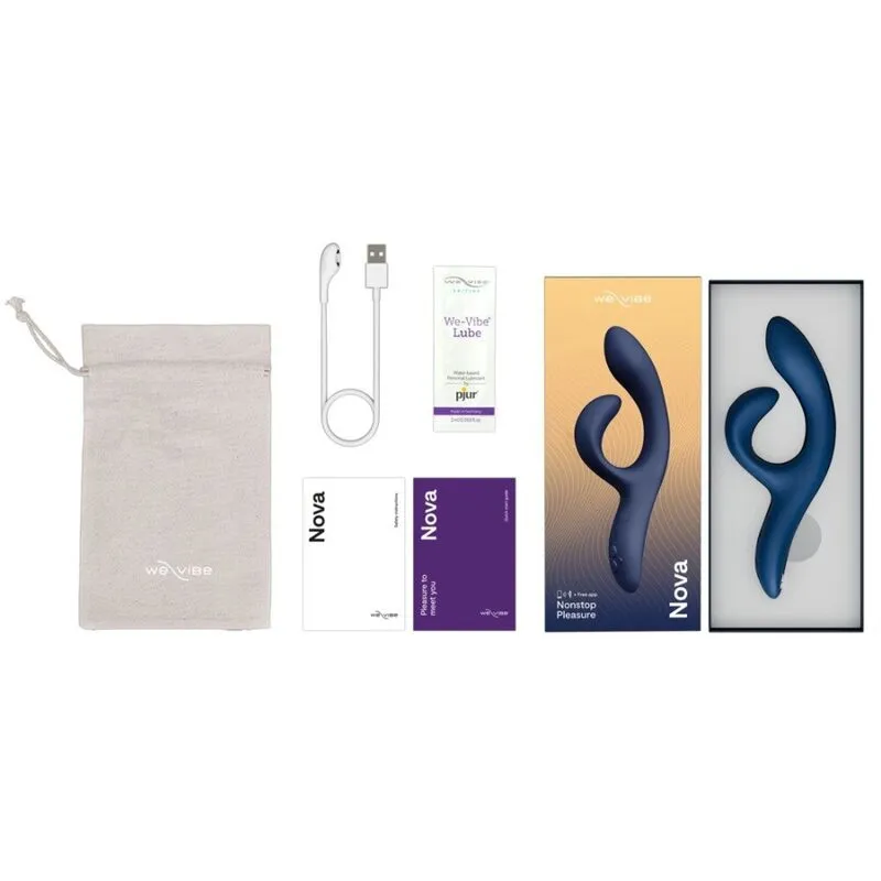 Rabbit vibrátor We-Vibe Nova 2 s ovládáním přes aplikaci, půlnočně modrý - obrázek 8
