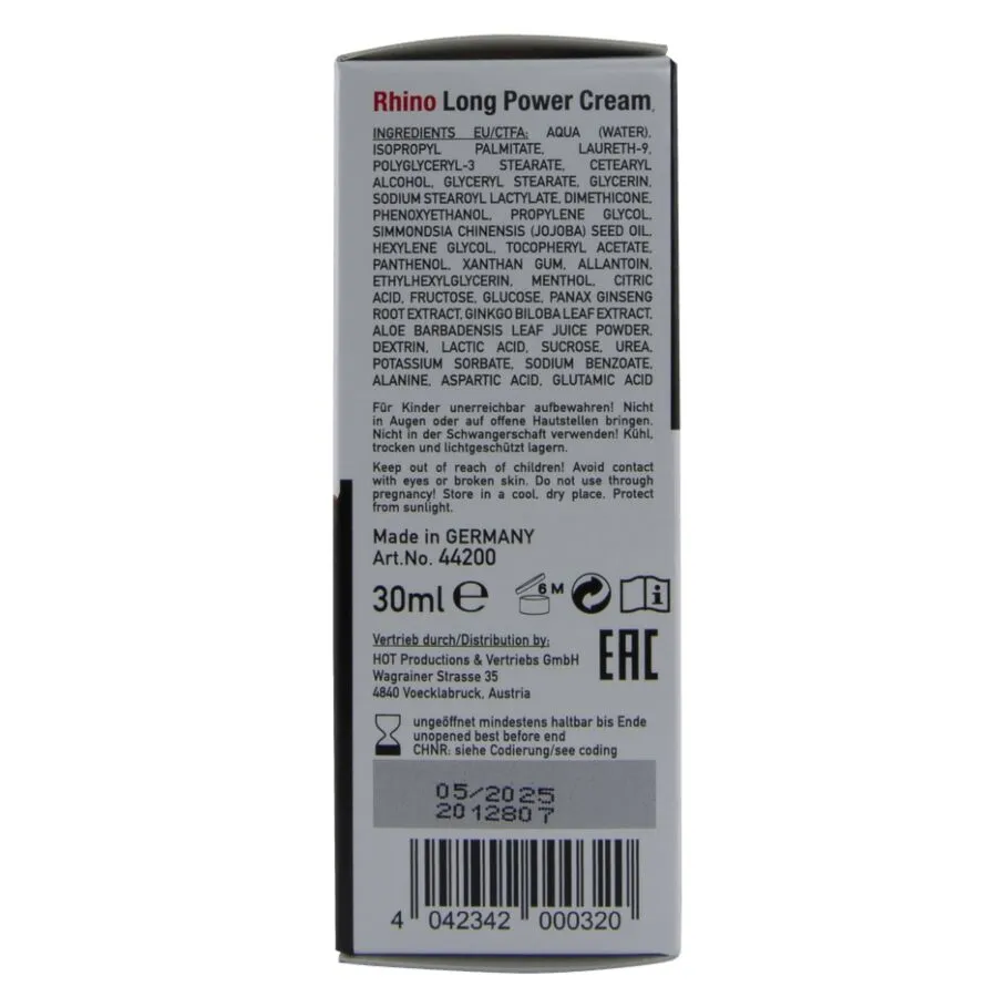Krém na oddálení ejakulace HOT Rhino Long Power, 30 ml - obrázek 5