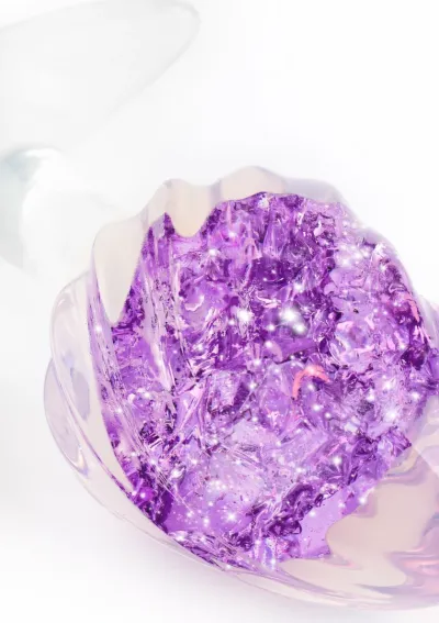 Silikonový anální kolík ToyJoy Crystal Plug Medium s krystalem, černý, 8,2 cm - obrázek 5