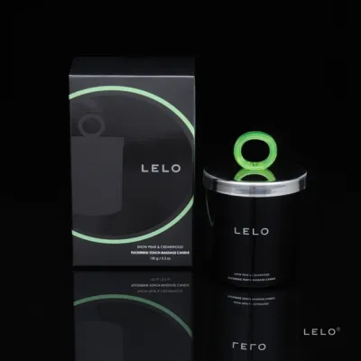 Masážní svíčka LELO, sněžná hruška a cedrové dřevo, 150 g - obrázek 2