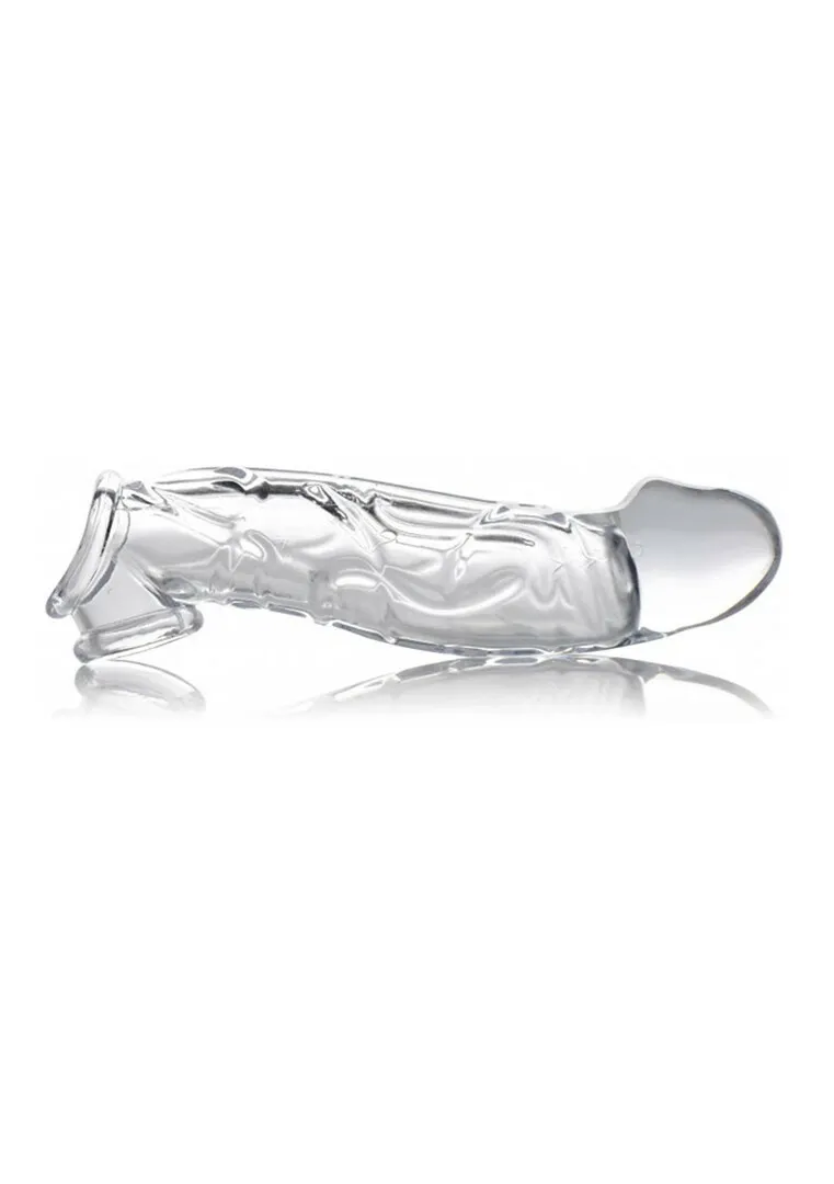Prodlužovací návlek na penis XR Brands Master Series, průhledný, +5 cm - obrázek 4