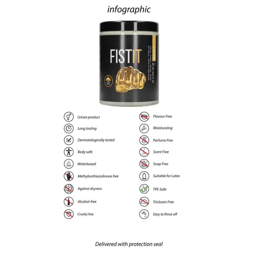 Lubrikační gel na fisting Fist It na vodní bázi, dóza 1000 ml - obrázek 7