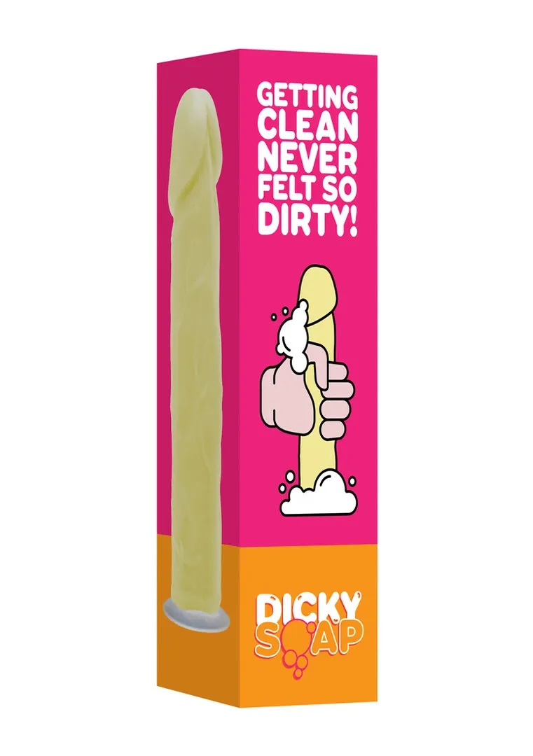 Vtipné mýdlo ve tvaru penisu Shots Dicky Soap s přísavkou, růžové, 17 cm - obrázek 4