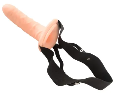 Dutý strap-on s nastavitelným postrojem Fetish Fantasy Series, 15 cm, tělový - obrázek 6