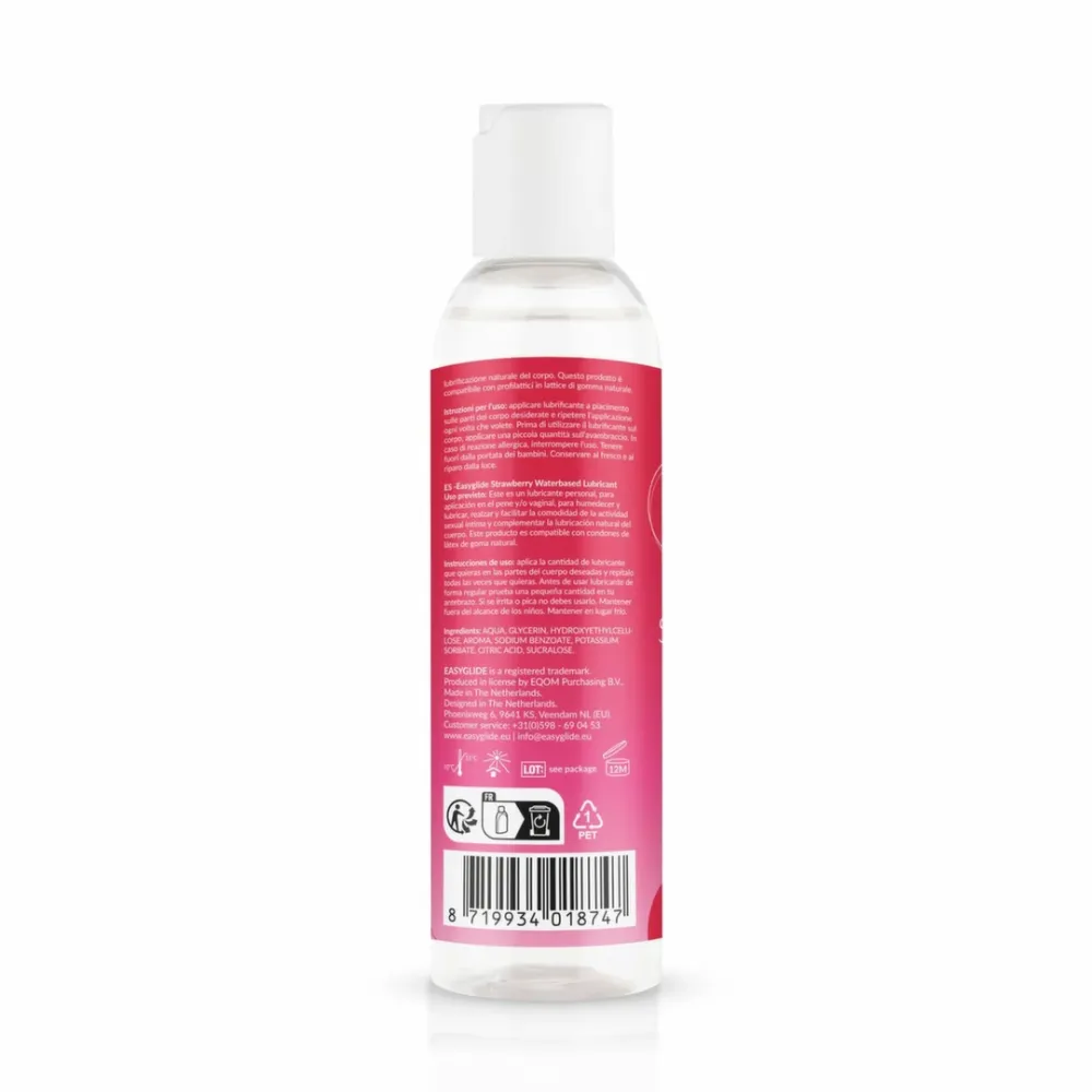 Lubrikační gel EasyGlide Strawberry s příchutí jahody, na vodní bázi, 150 ml - obrázek 4