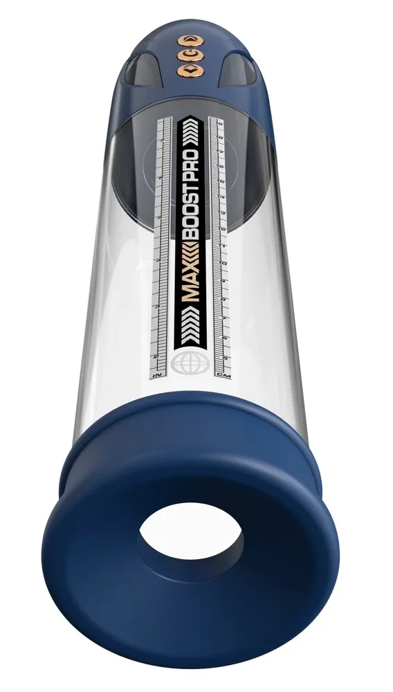 Automatická vakuová pumpa na penis Pump Worx Max Boost Pro Flow, modrá, 30,5 cm - obrázek 4