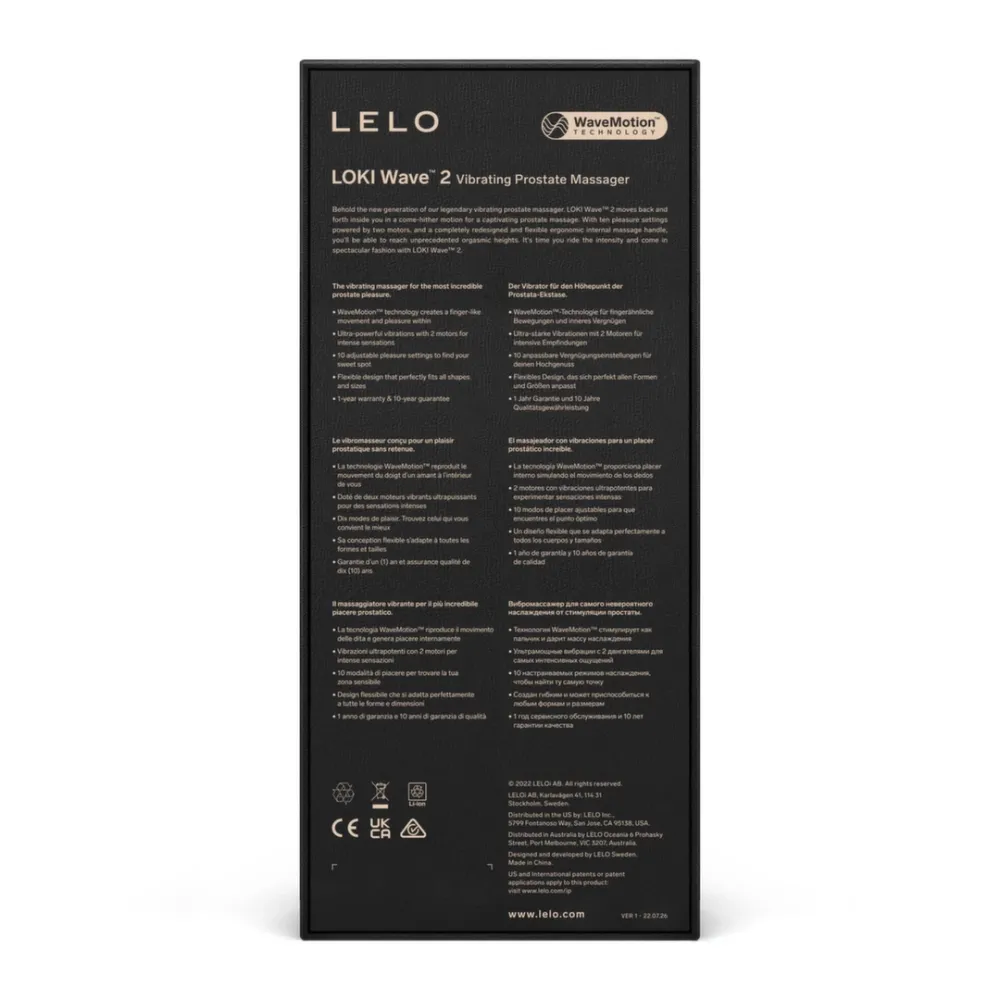 Vibrační stimulátor prostaty LELO LOKI Wave 2, černý - obrázek 5