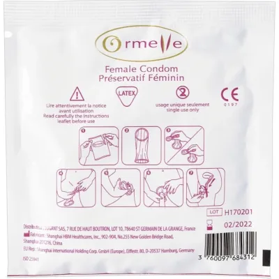 Dámské kondomy Ormelle, latexové, průhledné, 54 mm, 5 ks - obrázek 3