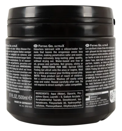 Hybridní lubrikační gel na fisting EROS UltraX, 500 ml - obrázek 3