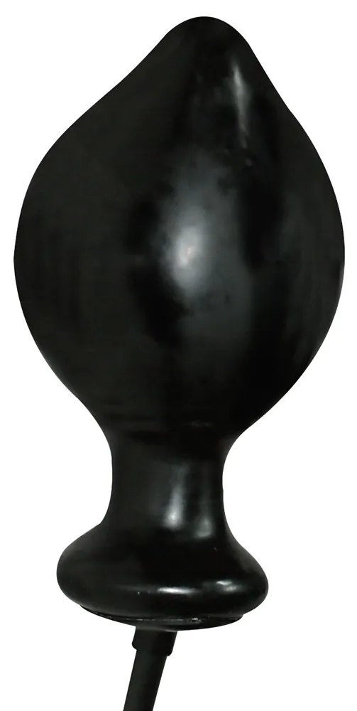 Nafukovací anální kolík You2Toys s pojistným ventilem, latex, černý, 13 cm - obrázek 4