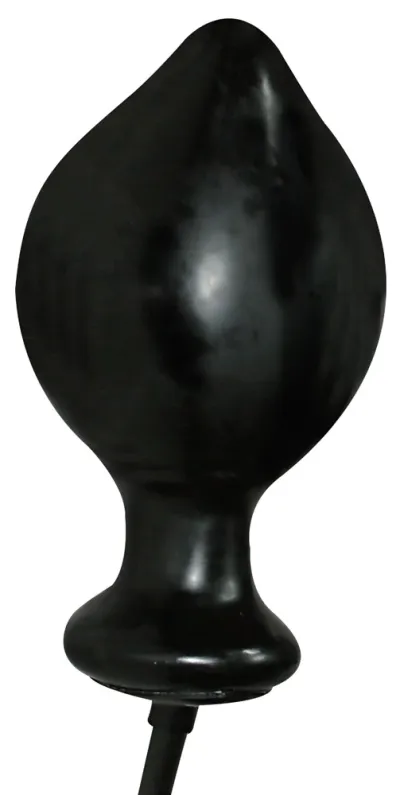 Nafukovací anální kolík You2Toys s pojistným ventilem, latex, černý, 13 cm - obrázek 4