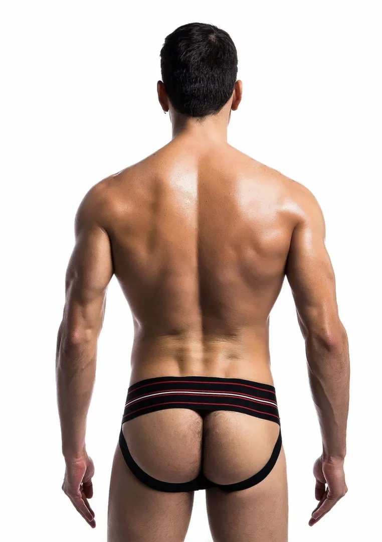 Pánský jockstrap MOB Eroticwear Fetish Classic Wide, černý, M - obrázek 2