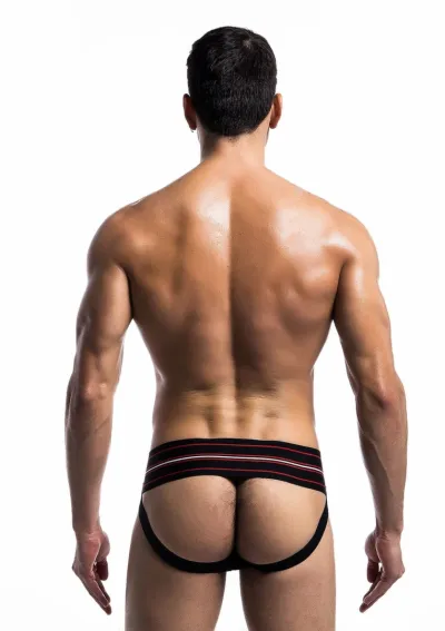 Pánský jockstrap MOB Eroticwear Fetish Classic Wide, černý, M - obrázek 2