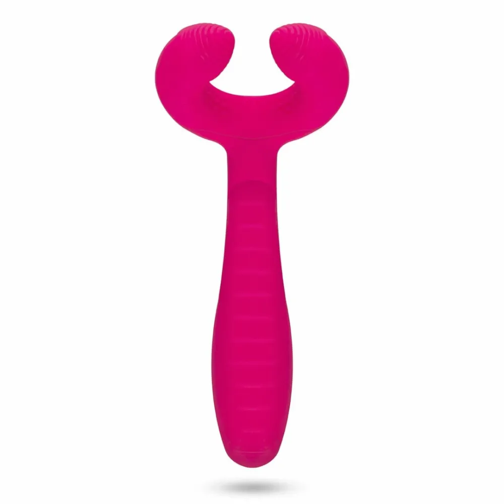 Oboustranný vibrátor pro páry EasyToys s kroužkem, voděodolný, nabíjecí, černý - obrázek 6