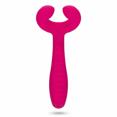 Oboustranný vibrátor pro páry EasyToys s kroužkem, voděodolný, nabíjecí, černý - obrázek 6