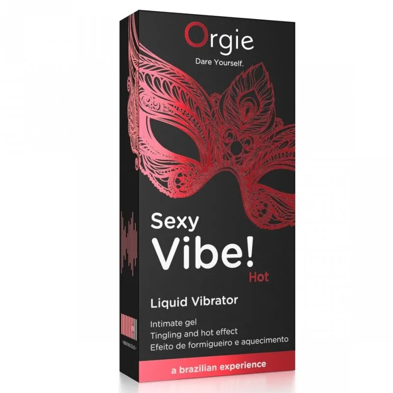 Hřejivý stimulační gel s vibračním efektem Orgie Sexy Vibe! Hot, jahoda, 15 ml - obrázek 3