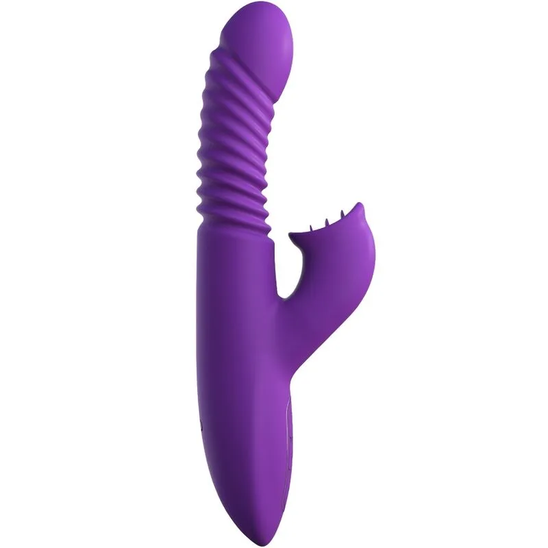 Přirážecí vibrátor Fantasy For Her Ultimate Thrusting Clit Stimulate-Her s ohřevem, fialový