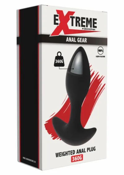 Zatížený anální kolík Hidden Desire Extreme 360 g, tekutý silikon, černý - obrázek 2