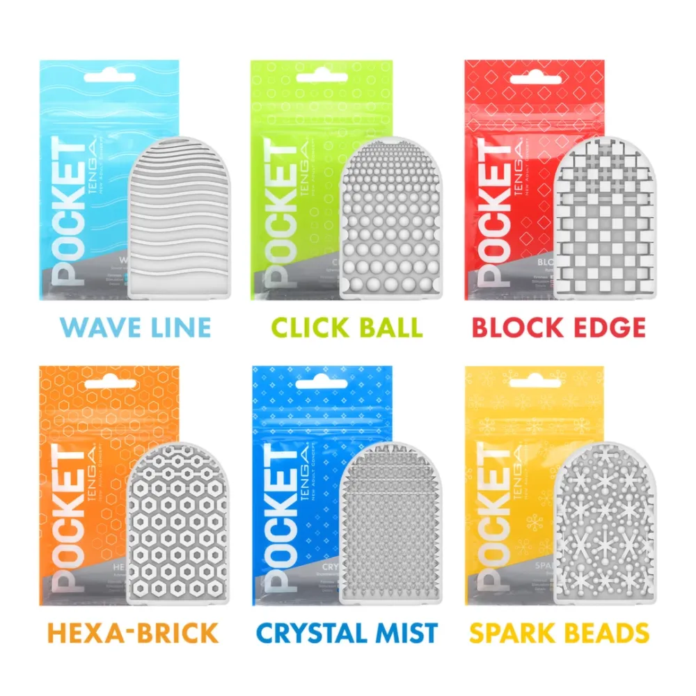 Masturbátor Tenga Pocket Wave Line, kapesní, jednorázový, průhledný - obrázek 7