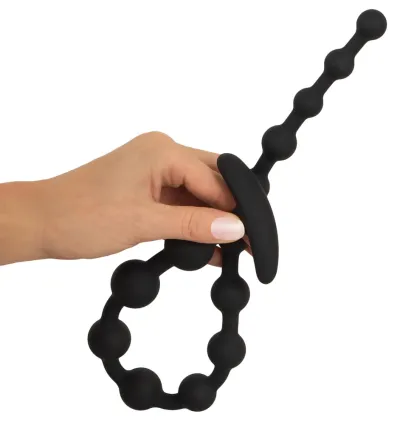 Anální kuličky Black Velvets, ohebné, silikonové, 13 kuliček, 50 cm - obrázek 6